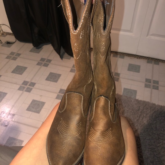 Faux leather cowboy boots women - Picture 2 of 2